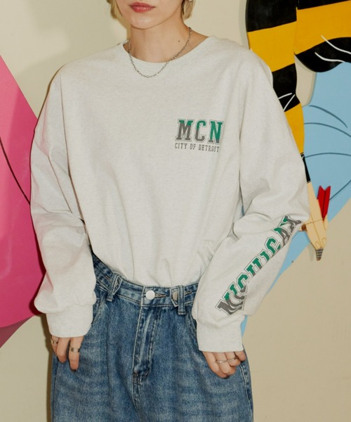 Auntie Rosa Holiday（アンティローザホリデー）の「カレッジロゴロンT（Tシャツ/カットソー・レディース・オフホワイト/ナチュラル/ホワイト/ネイビー/ライトグレー/ホワイト系/ダークブルー・FREE）」の20枚目の写真