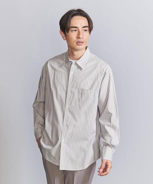 BEAUTY&YOUTH UNITED ARROWS（ビューティーアンドユースユナイテッドアローズ）の「クリアリー ストライプ レギュラー フォルムテーパード シャツ（シャツ/ブラウス・メンズ・ネイビー/ベージュ/ホワイト・S/L/XL/M）」の2枚目の写真