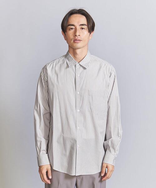 BEAUTY&YOUTH UNITED ARROWS（ビューティーアンドユースユナイテッドアローズ）の「クリアリー ストライプ レギュラー フォルムテーパード シャツ（シャツ/ブラウス・メンズ・ネイビー/ベージュ/ホワイト・S/L/XL/M）」の4枚目の写真