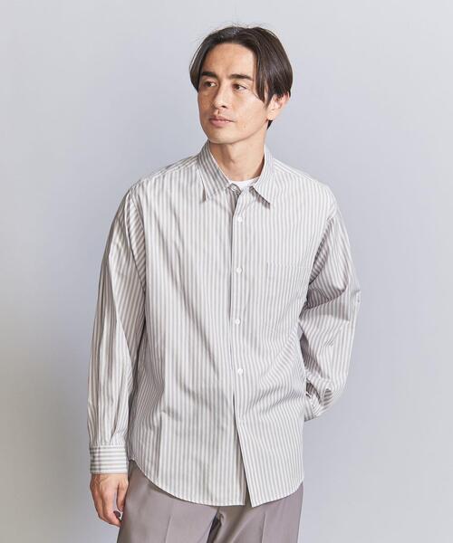BEAUTY&YOUTH UNITED ARROWS（ビューティーアンドユースユナイテッドアローズ）の「クリアリー ストライプ レギュラー フォルムテーパード シャツ（シャツ/ブラウス・メンズ・ネイビー/ベージュ/ホワイト・S/L/XL/M）」の8枚目の写真