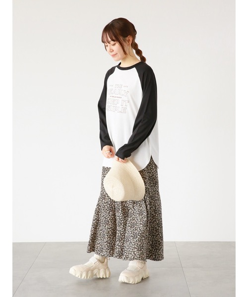 ehka sopo（エヘカソポ）の「小花柄アシンメトリーマーメイドスカート（スカート・レディース・ブラック/オフホワイト/グリーン・ﾌﾘ-）」の7枚目の写真