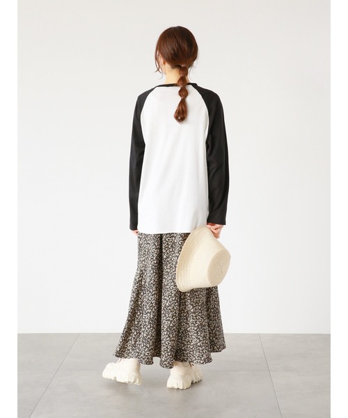 ehka sopo（エヘカソポ）の「小花柄アシンメトリーマーメイドスカート（スカート・レディース・ブラック/オフホワイト/グリーン・ﾌﾘ-）」の11枚目の写真