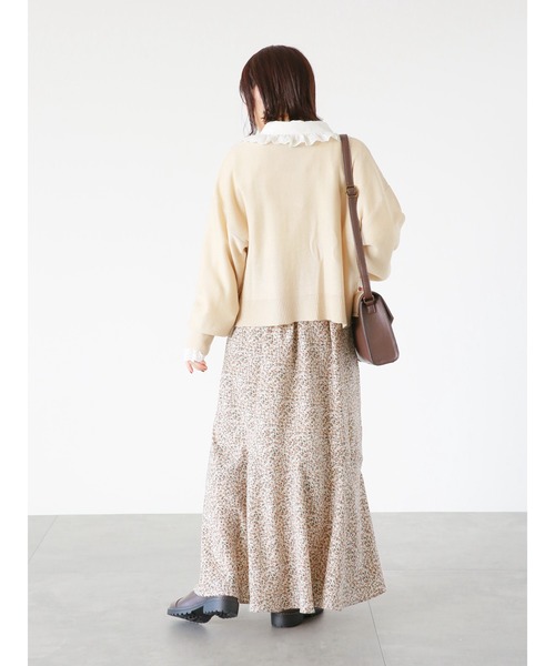 ehka sopo（エヘカソポ）の「小花柄アシンメトリーマーメイドスカート（スカート・レディース・ブラック/オフホワイト/グリーン・ﾌﾘ-）」の21枚目の写真