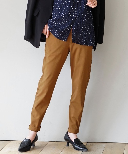 zootie（ズーティー）の「【待望のポケット復活！新感覚の穿き心地♪】エアパンツ［テーパード］（その他パンツ・レディース・ライトグリーン/アイボリー/チャコール/ブラック×グリーン/ベージュ/オリーブ/ネイビー/ライトブルー/ホワイト×ブラック/ベビーピンク/ブラック×グレー/ライトインディゴブルー/ケミカルウォッシュ/ブラック/ブラック系その他/グレー系その他/ブラウン/ダークベージュ/ホワイト系その他/インディゴブルー/キャメル/ミント/ブラック系その他2・L/LL/M/S/S1/M1/L1/LL1）」の22枚目の写真