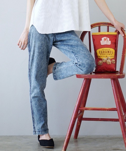 zootie（ズーティー）の「【待望のポケット復活！新感覚の穿き心地♪】エアパンツ［テーパード］（その他パンツ・レディース・ライトグリーン/アイボリー/チャコール/ブラック×グリーン/ベージュ/オリーブ/ネイビー/ライトブルー/ホワイト×ブラック/ベビーピンク/ブラック×グレー/ライトインディゴブルー/ケミカルウォッシュ/ブラック/ブラック系その他/グレー系その他/ブラウン/ダークベージュ/ホワイト系その他/インディゴブルー/キャメル/ミント/ブラック系その他2・L/LL/M/S/S1/M1/L1/LL1）」の21枚目の写真