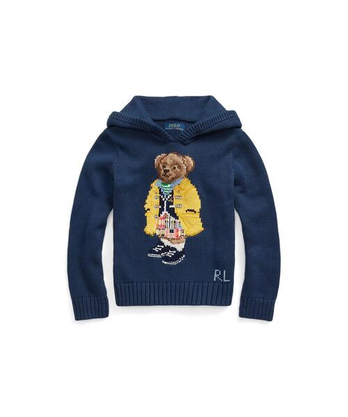 Polo ベア フーデッド コットン セーター