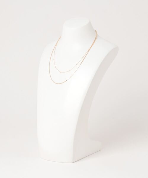 Whim Gazette（ウィムガゼット）の「【THE PAUSE】レイヤードチェーンネックレス（ネックレス・レディース・ゴールド/シルバー・FREE）」の3枚目の写真