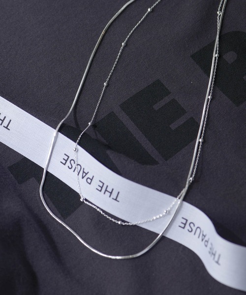 Whim Gazette（ウィムガゼット）の「【THE PAUSE】レイヤードチェーンネックレス（ネックレス・レディース・ゴールド/シルバー・FREE）」の5枚目の写真