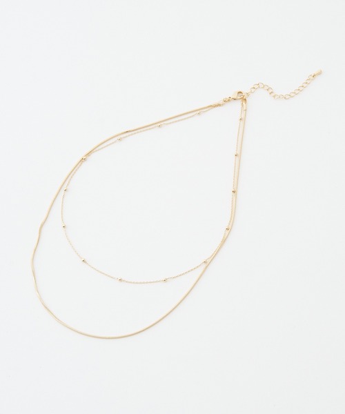 Whim Gazette（ウィムガゼット）の「【THE PAUSE】レイヤードチェーンネックレス（ネックレス・レディース・ゴールド/シルバー・FREE）」の8枚目の写真