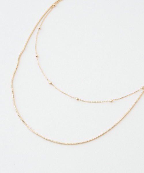 Whim Gazette（ウィムガゼット）の「【THE PAUSE】レイヤードチェーンネックレス（ネックレス・レディース・ゴールド/シルバー・FREE）」の9枚目の写真