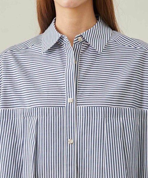 MATURED（マチュアード）の「【MATURED/マチュアード】ドレープスリーブストライプシャツ（シャツ/ブラウス・レディース・ネイビー/レッド・FREE）」の20枚目の写真