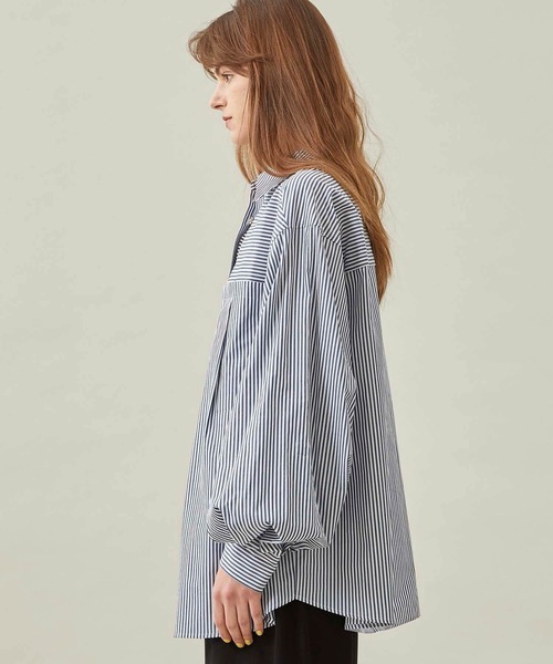 MATURED（マチュアード）の「【MATURED/マチュアード】ドレープスリーブストライプシャツ（シャツ/ブラウス・レディース・ネイビー/レッド・FREE）」の17枚目の写真