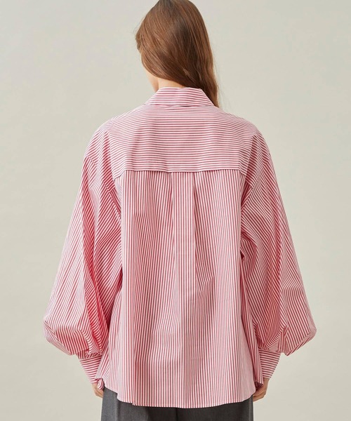 MATURED（マチュアード）の「【MATURED/マチュアード】ドレープスリーブストライプシャツ（シャツ/ブラウス・レディース・ネイビー/レッド・FREE）」の21枚目の写真