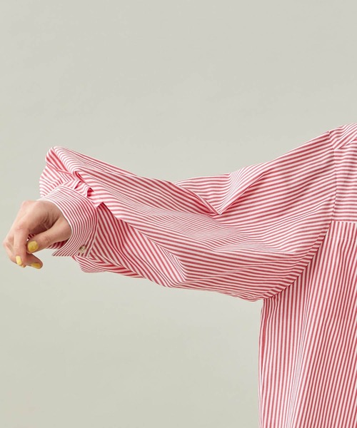 MATURED（マチュアード）の「【MATURED/マチュアード】ドレープスリーブストライプシャツ（シャツ/ブラウス・レディース・ネイビー/レッド・FREE）」の16枚目の写真