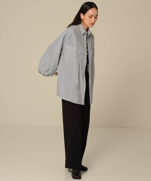 MATURED（マチュアード）の「【MATURED/マチュアード】ドレープスリーブストライプシャツ（シャツ/ブラウス・レディース・ネイビー/レッド・FREE）」の19枚目の写真