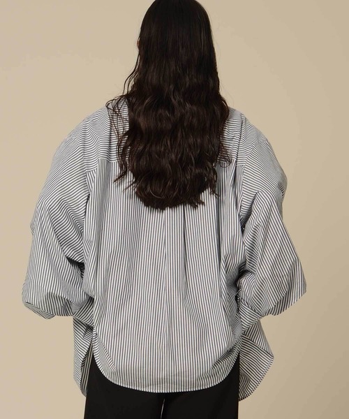 MATURED（マチュアード）の「【MATURED/マチュアード】ドレープスリーブストライプシャツ（シャツ/ブラウス・レディース・ネイビー/レッド・FREE）」の14枚目の写真