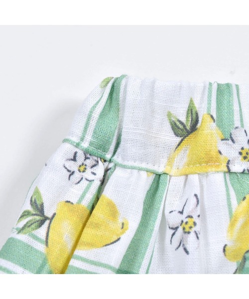 BeBe（ベベ）の「BeBe/【お揃い】コットンチェックシトロンプリントキュロットパンツ(90~140cm)（スカート・キッズ・グリーン系その他・90/120/100/110/130/140）」の8枚目の写真