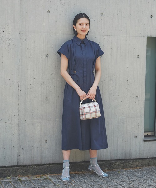 N.（N. Natural Beauty Basic）（エヌエヌナチュラルビューティーベーシック）の「◆波型ハンドルボストンショルダーバッグ（ショルダーバッグ・レディース・グリーン/アイボリー・ﾌﾘ-）」の3枚目の写真