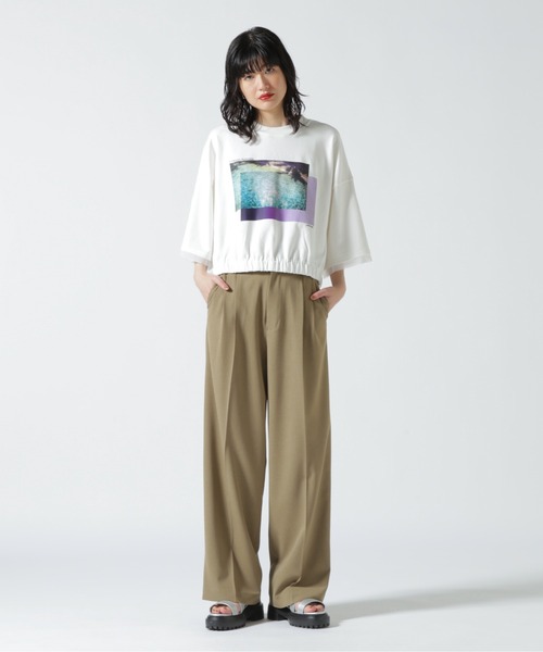 ROYAL FLASH（ロイヤルフラッシュ）の「AULA AILA/アウラアイラ/別注SEA PHOTOプリントTシャツ（Tシャツ/カットソー・レディース・ブラック/ホワイト・0）」の8枚目の写真