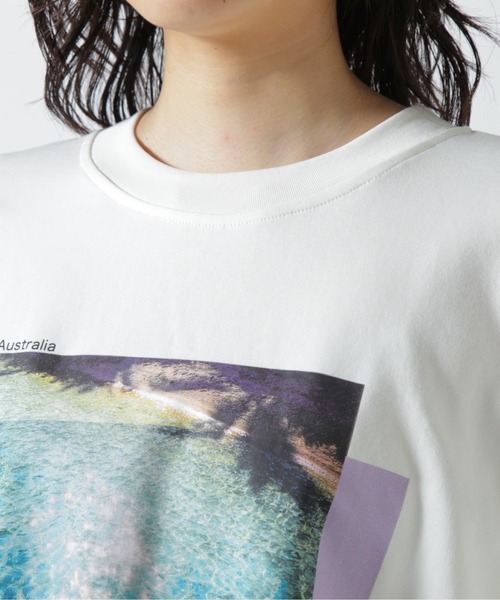 ROYAL FLASH（ロイヤルフラッシュ）の「AULA AILA/アウラアイラ/別注SEA PHOTOプリントTシャツ（Tシャツ/カットソー・レディース・ブラック/ホワイト・0）」の11枚目の写真