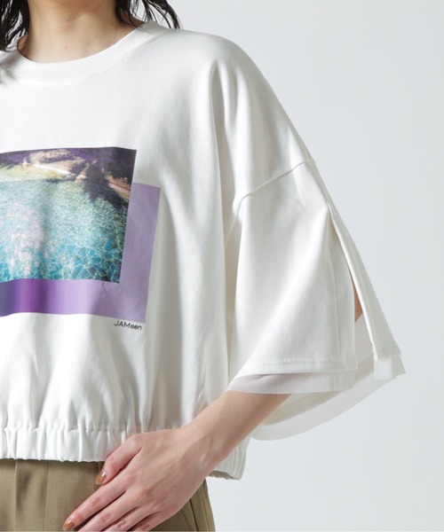 ROYAL FLASH（ロイヤルフラッシュ）の「AULA AILA/アウラアイラ/別注SEA PHOTOプリントTシャツ（Tシャツ/カットソー・レディース・ブラック/ホワイト・0）」の12枚目の写真