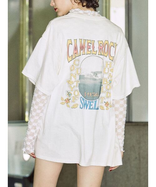 jouetie（ジュエティ）の「サーフグラフィックBIG Tシャツ【ユニセックス】（Tシャツ/カットソー・レディース・アイボリー/パープル/ブラック・MEDIUM）」の8枚目の写真