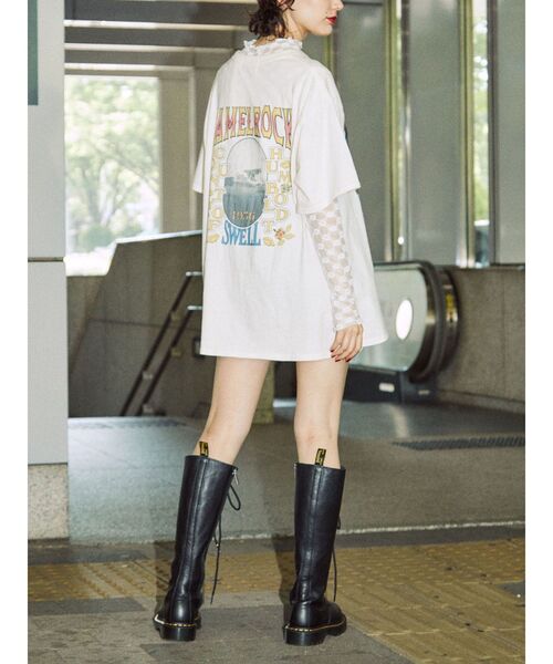 jouetie（ジュエティ）の「サーフグラフィックBIG Tシャツ【ユニセックス】（Tシャツ/カットソー・レディース・アイボリー/パープル/ブラック・MEDIUM）」の11枚目の写真