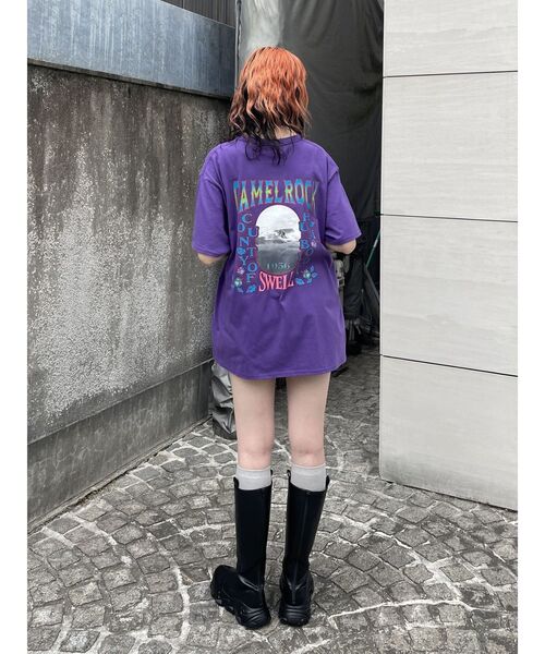 jouetie（ジュエティ）の「サーフグラフィックBIG Tシャツ【ユニセックス】（Tシャツ/カットソー・レディース・アイボリー/パープル/ブラック・MEDIUM）」の13枚目の写真