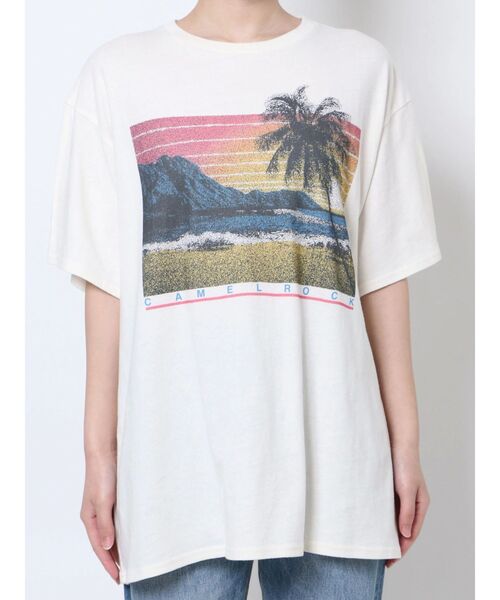 jouetie（ジュエティ）の「サーフグラフィックBIG Tシャツ【ユニセックス】（Tシャツ/カットソー・レディース・アイボリー/パープル/ブラック・MEDIUM）」の19枚目の写真