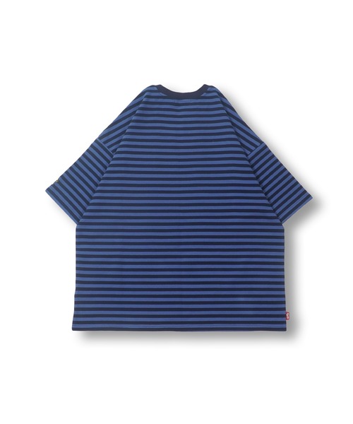 ワンポイント刺繍ボーダーTシャツ ユニセックス】ワンポイント刺繍ボーダーリンガーTシャツ