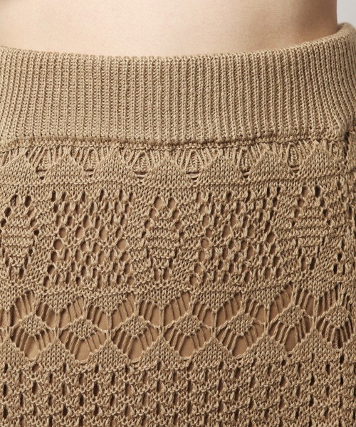 SPIRALGIRL（スパイラルガール）の「クロシェスリットスカート（スカート・レディース・ブラウン/ブラック・FREE）」の13枚目の写真