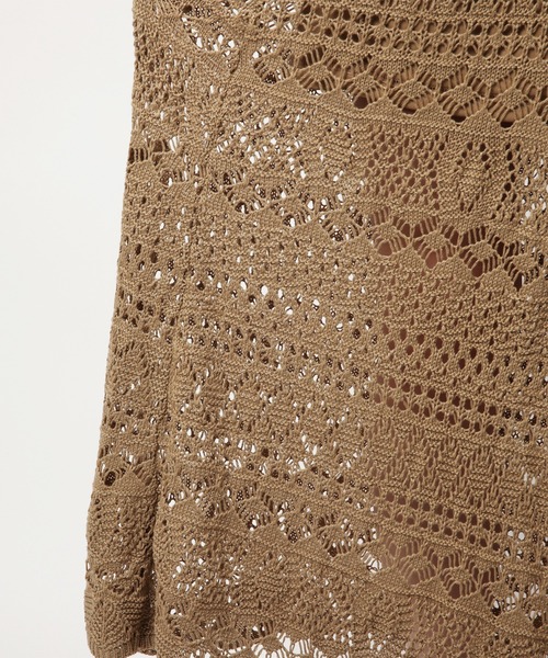 SPIRALGIRL（スパイラルガール）の「クロシェスリットスカート（スカート・レディース・ブラウン/ブラック・FREE）」の14枚目の写真