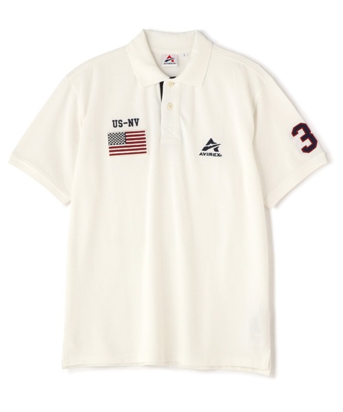 AVIREX（アヴィレックス）の「ポロシャツ ネバダ / POLO SHIRT NEVADA / アヴィレックス / AVIREX（ポロシャツ・メンズ・ホワイト系2/グリーン/ネイビー・2XL/L/M/XL）」の2枚目の写真