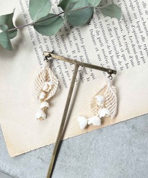 m.soeur | スズランと葉っぱレースのピアス(ピアス(両耳用))