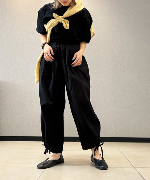 aimoha（アイモハ）の「シンプルコットンTシャツ (SS)（Tシャツ/カットソー・レディース・ホワイト/ブラック/ベージュ/グリーン/グレー・LARGE/SMALL/X-LARGE/MEDIUM/XX-LARGE）」の12枚目の写真