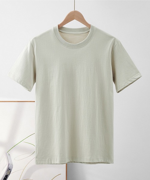 aimoha（アイモハ）の「シンプルコットンTシャツ (SS)（Tシャツ/カットソー・レディース・ホワイト/ブラック/ベージュ/グリーン/グレー・LARGE/SMALL/X-LARGE/MEDIUM/XX-LARGE）」の19枚目の写真