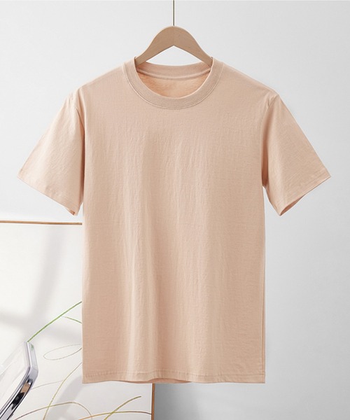 aimoha（アイモハ）の「シンプルコットンTシャツ (SS)（Tシャツ/カットソー・レディース・ホワイト/ブラック/ベージュ/グリーン/グレー・LARGE/SMALL/X-LARGE/MEDIUM/XX-LARGE）」の21枚目の写真