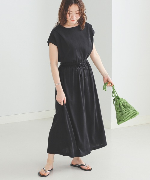 BEAMS HEART（ビームスハート）の「BEAMS HEART / 肩タック ドロストワンピース（ワンピース・レディース・ブラウン系その他4/イエロー系その他5/ブラック/グリーン・FREE）」の10枚目の写真