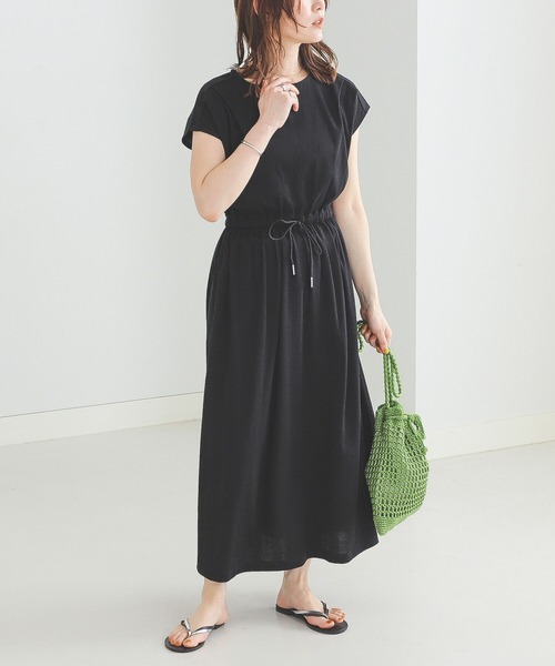 BEAMS HEART（ビームスハート）の「BEAMS HEART / 肩タック ドロストワンピース（ワンピース・レディース・ブラウン系その他4/イエロー系その他5/ブラック/グリーン・FREE）」の11枚目の写真