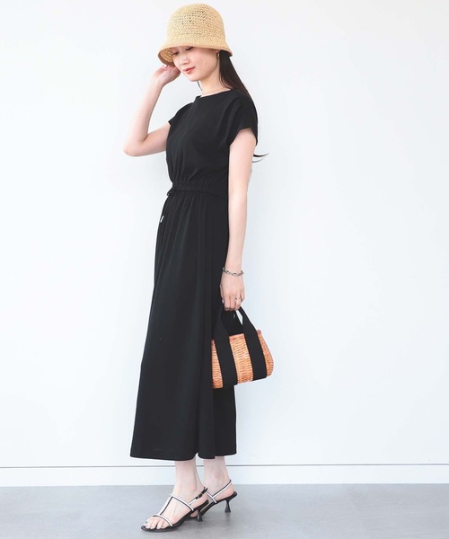 BEAMS HEART（ビームスハート）の「BEAMS HEART / 肩タック ドロストワンピース（ワンピース・レディース・ブラウン系その他4/イエロー系その他5/ブラック/グリーン・FREE）」の6枚目の写真