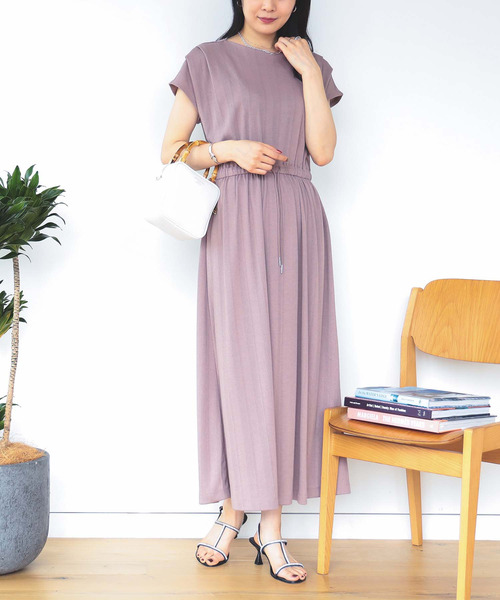 BEAMS HEART（ビームスハート）の「BEAMS HEART / 肩タック ドロストワンピース（ワンピース・レディース・ブラウン系その他4/イエロー系その他5/ブラック/グリーン・FREE）」の22枚目の写真