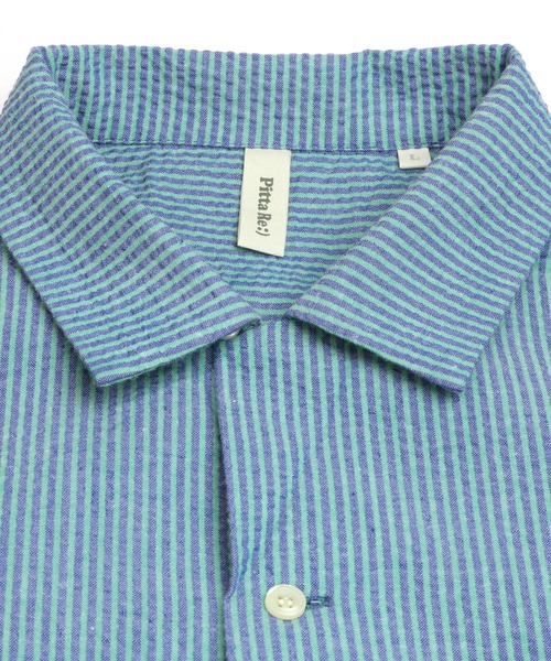 Pitta Re:)（ピッタリ）の「オープンカラー半袖カジュアルシャツ（シャツ/ブラウス・メンズ・ブルーグリーン・S/M/L/LL）」の3枚目の写真