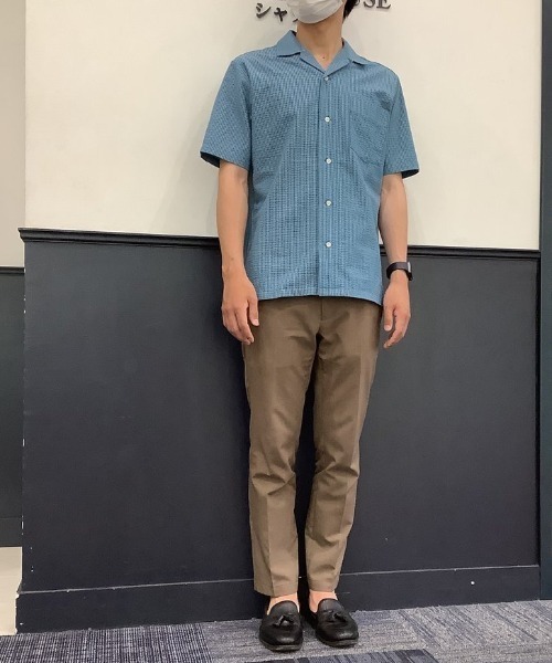 Pitta Re:)（ピッタリ）の「オープンカラー半袖カジュアルシャツ（シャツ/ブラウス・メンズ・ブルーグリーン・S/M/L/LL）」の6枚目の写真