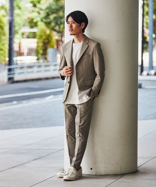 EDIFICE（エディフィス）の「"速乾＆シワ防止機能" シアサッカー ストレッチ スラックス イージーパンツ（スラックス・メンズ・チャコールグレー/ベージュ/ネイビー・SMALL/X-LARGE/LARGE/MEDIUM）」の7枚目の写真