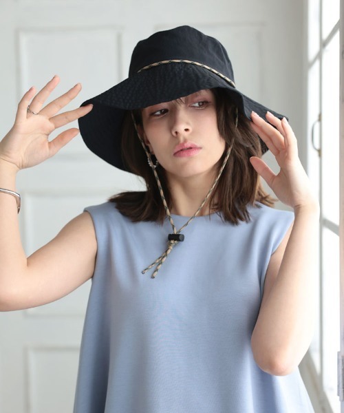 DONOBAN(ドノバン)の「パッカブル撥水つば広ハット(ハット・レディース・ブラック/ダークベージュ/キャメル・ONESIZE)」の21枚目の写真