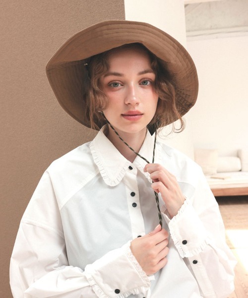 DONOBAN(ドノバン)の「パッカブル撥水つば広ハット(ハット・レディース・ブラック/ダークベージュ/キャメル・ONESIZE)」の16枚目の写真