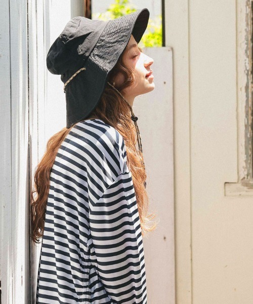 DONOBAN(ドノバン)の「パッカブル撥水つば広ハット(ハット・レディース・ブラック/ダークベージュ/キャメル・ONESIZE)」の12枚目の写真