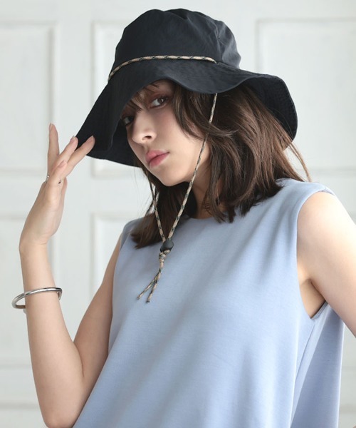 DONOBAN(ドノバン)の「パッカブル撥水つば広ハット(ハット・レディース・ブラック/ダークベージュ/キャメル・ONESIZE)」の10枚目の写真