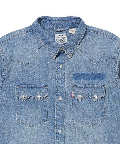 Levi's(リーバイス)の「リーバイス/Levi's リラックスフィット ウエスタンシャツ ミディアムインディゴ MARCY MEDIUM WASH(シャツ/ブラウス・メンズ・ブルー・S/L/M/XL)」の3枚目の写真
