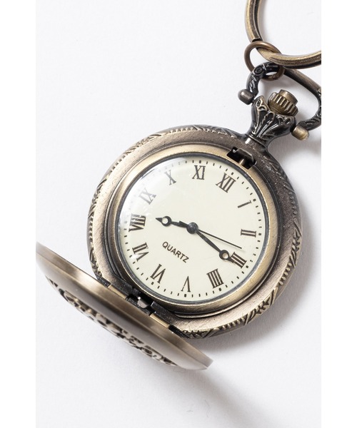 an meets zakka(アンミツザッカ)の「an meets zakka 不思議の国のアリス懐中時計カラビナキーリング(キーホルダー・メンズ・アンティークゴールド・ONE SIZE)」の3枚目の写真